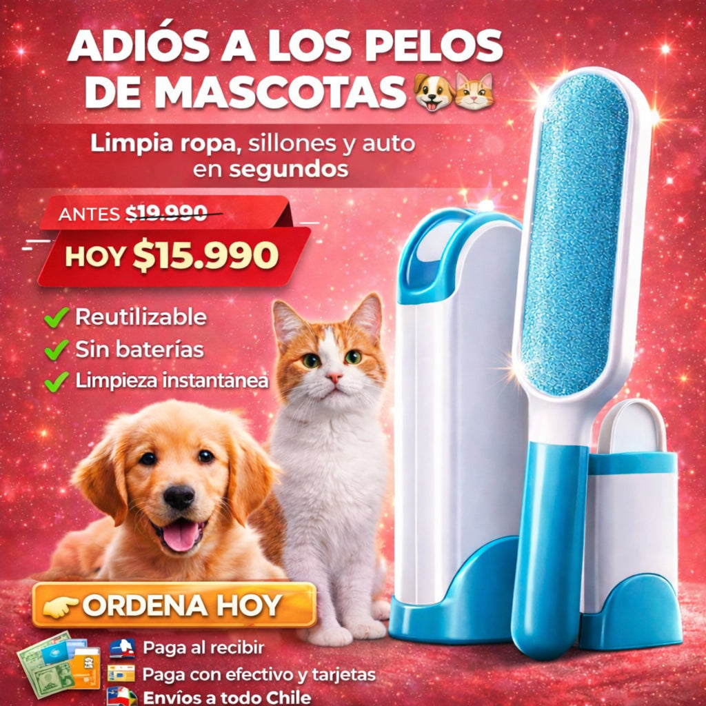 Cepillo Removedor De Pelo Para Mascotas - Adiós a los Pelos
