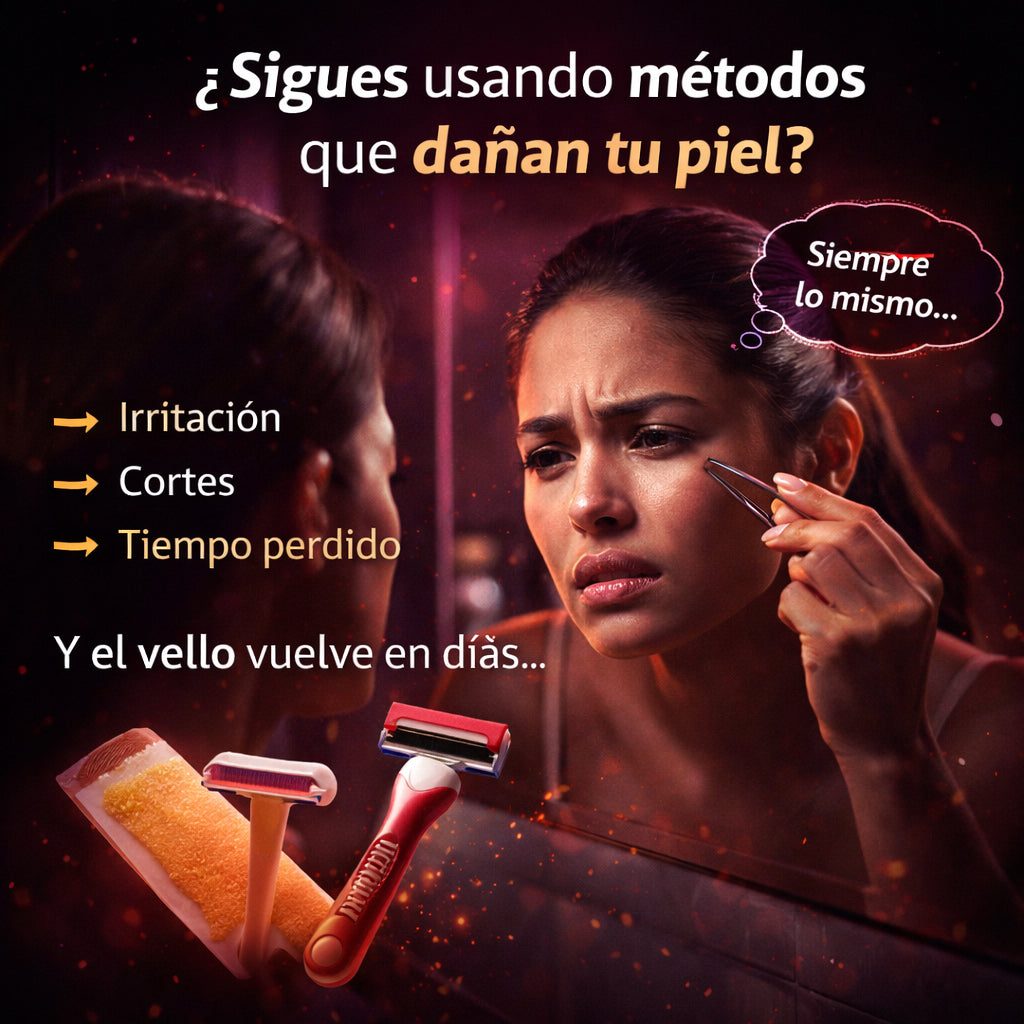 Depiladora Facial + Cepillo Alisador - todo en un kit