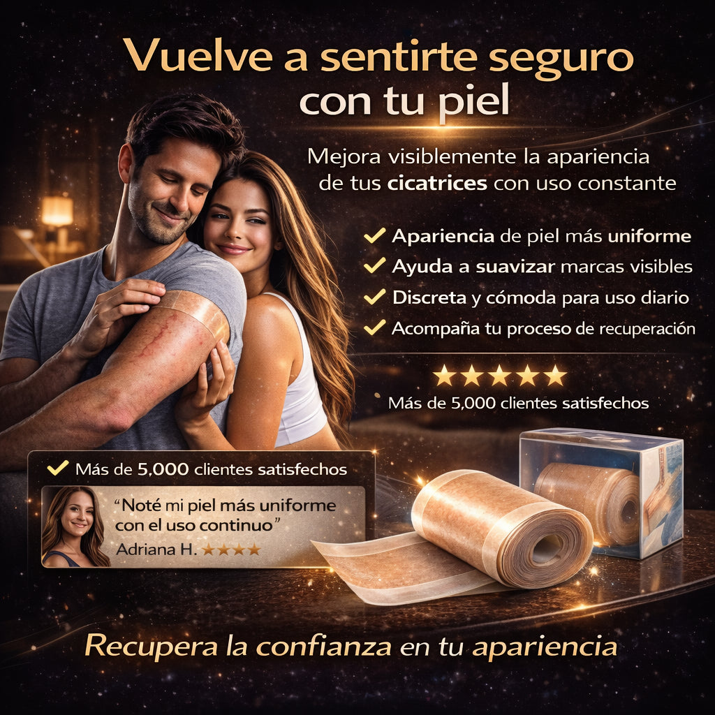Cinta Cicatrizante Silicona Médica - Piel Perfecta en 4 Semanas